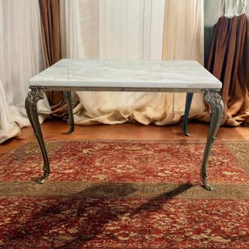 Table basse/table basse vintage en marbre, Enlèvement ou Envoi