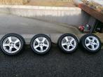 4 jantes 16" (entraxe 108) avec pneus hiver 195/60R16 89H, Ophalen, Gebruikt, 16 inch, Banden en Velgen