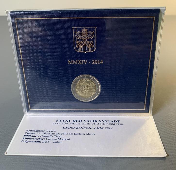2 euro Vaticaan 2014 - XXV anniversario del Crollo..., Postzegels en Munten, Munten | Europa | Euromunten, 2 euro, Vaticaanstad
