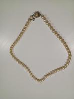 Beau grand collier en perles de Majorque Fermoir argent 1980, Enlèvement ou Envoi, Argent, Argent