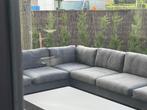 Lounge TUFO zwart alu met loungetafel, bijzettafel en poef, Tuin en Terras, Tuinsets en Loungesets, Ophalen, Gebruikt, Bank, Aluminium