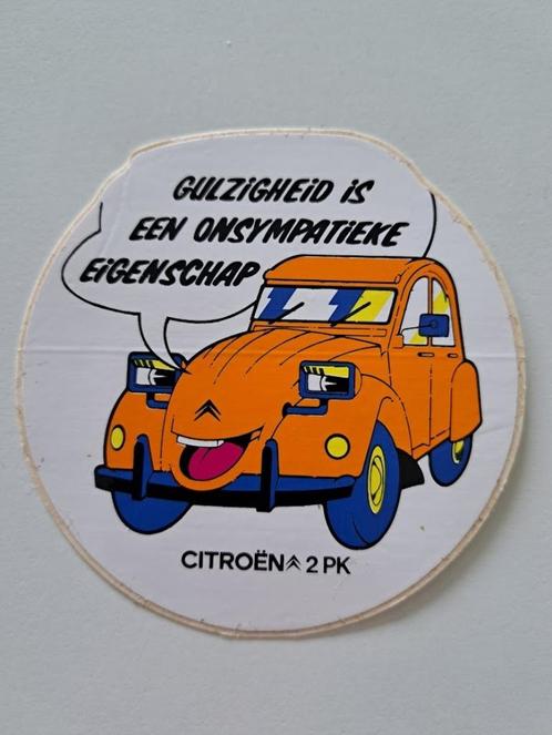 Autocollant ancien - Citroën 2 CV - Gluttony, Collections, Autocollants, Comme neuf, Voiture ou Moto, Enlèvement ou Envoi