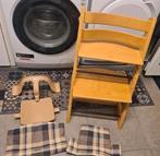 Naturel stokke trip trap, babyset en kussenset, Kinderen en Baby's, Kinderstoelen, Ophalen, Zo goed als nieuw, Meegroeistoel