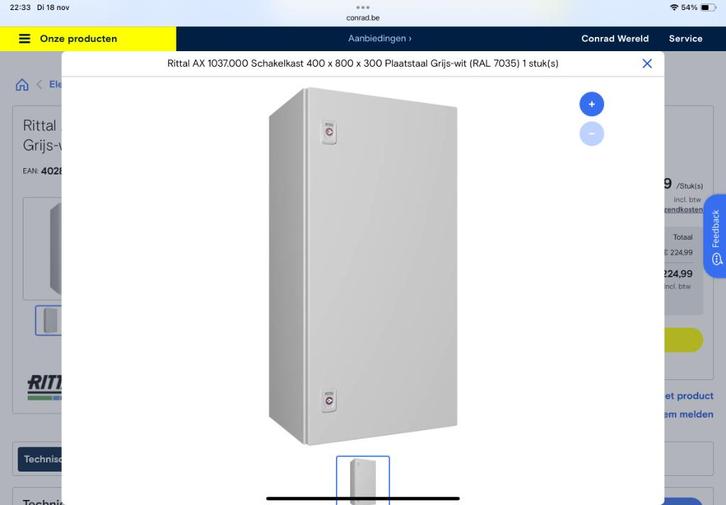 Electriciteits kast metaal, Doe-het-zelf en Bouw, Elektriciteit en Kabels, Nieuw, Overige typen, Ophalen