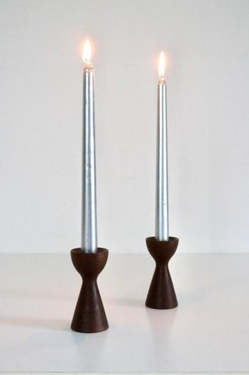 2 vintage Deense kandelaars beschikbaar voor biedingen