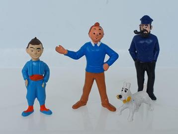 Lot van 4 Kuifje Tintin figuren (Esso, Belvision, 1973) (2)