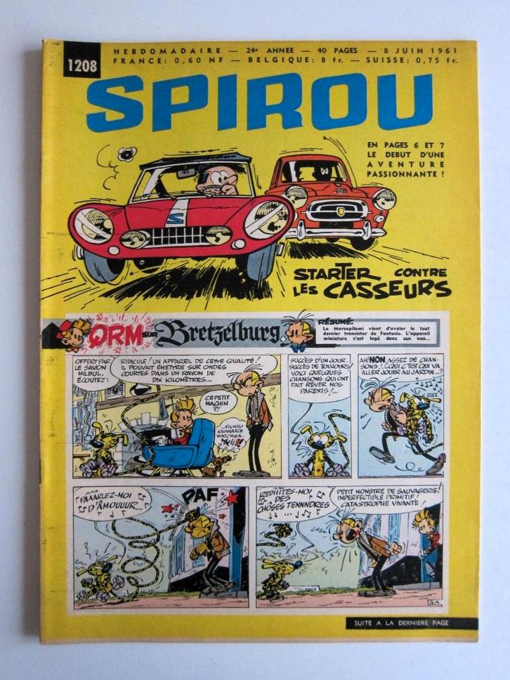 Hebdo Spirou 1208 + mini-récit n°65 (1961), Livres, BD, Comme neuf, Une BD, Enlèvement ou Envoi