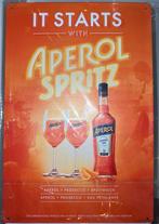 Reclamebord vintage Aperol Spritz 11 - mancave poolhouse new, Ophalen of Verzenden, Zo goed als nieuw, Reclamebord