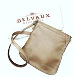 Delvaux Lundi crossbody taupe, Overige merken, Gebruikt, Overige kleuren, Ophalen of Verzenden
