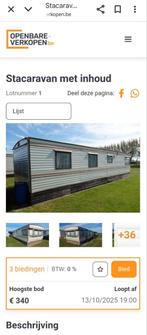 Stacaravan met inhoud, Caravans en Kamperen, Stacaravans, Tot en met 5