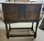 Engelse kast (credenza) in massief eikenhout — eind 19e eeuw, Antiek en Kunst, Ophalen