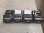 4 Batteries Metabo 18v LIHD 8.0ah avec chargeur, Doe-het-zelf en Bouw, Gereedschap | Boormachines, Ophalen of Verzenden, Nieuw