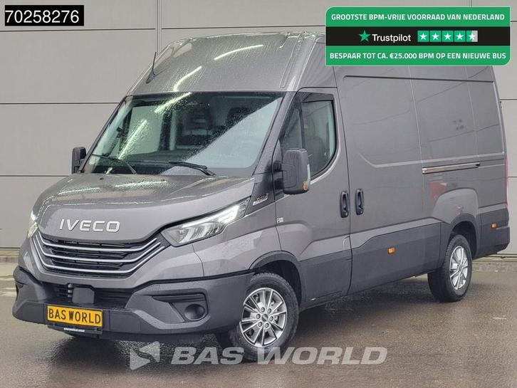 Iveco Daily 35S21 3.0L Automaat 2x Schuifdeur 210PK L2H2 202, Auto's, Bestelwagens en Lichte vracht, Bedrijf, Te koop, Achteruitrijcamera