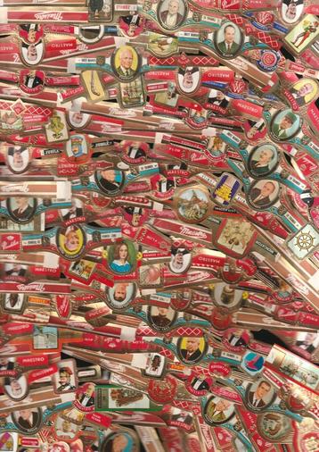 lot van 1000 stuks oude sigarenbandjes beschikbaar voor biedingen