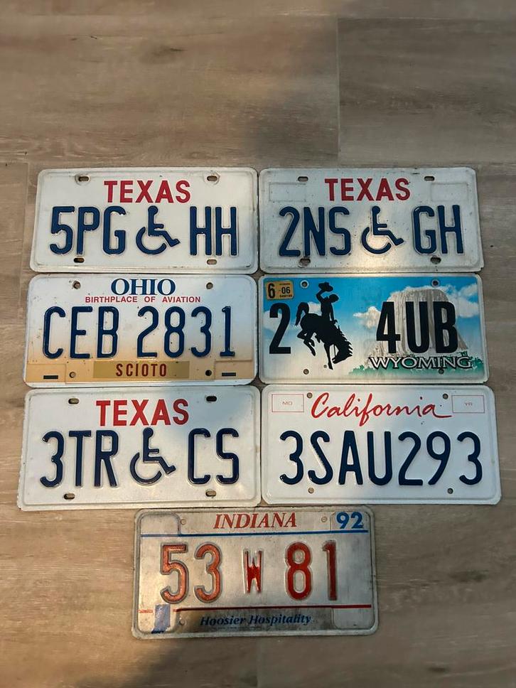 Plaque d’immatriculation us licenseplaat usa vintage mancave, Verzamelen, Merken en Reclamevoorwerpen, Ophalen of Verzenden