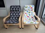 2x Ikea Poang kinderfauteuil kinderstoel met kussen kat dino, Kinderen en Baby's, Ophalen, Zo goed als nieuw