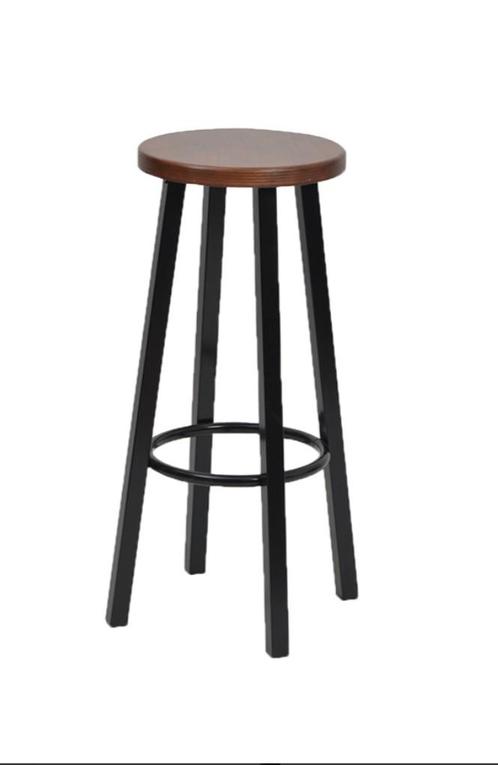 horeca vintage retro industriële krukken metaal hout zit, Maison & Meubles, Tabourets de bar, Neuf, 60 à 90 cm, Bois, Métal, Enlèvement ou Envoi