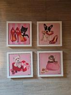 Schilderijen hond en kat, Ophalen, Zo goed als nieuw, Wanddecoratie