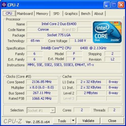 P5LD2 - E6400 complete vintage pc, Computers en Software, Desktop Pc's, Refurbished, 2 tot 3 Ghz, HDD, SSD, Minder dan 4 GB, Met videokaart