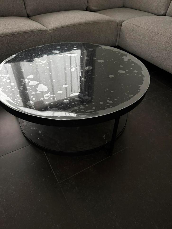 Table basse, Maison & Meubles, Tables | Tables de salon, Comme neuf, Rond, Verre, Enlèvement