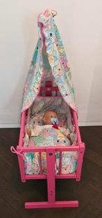 Houten poppenbed met pop, Kinderen en Baby's, Ophalen, Gebruikt