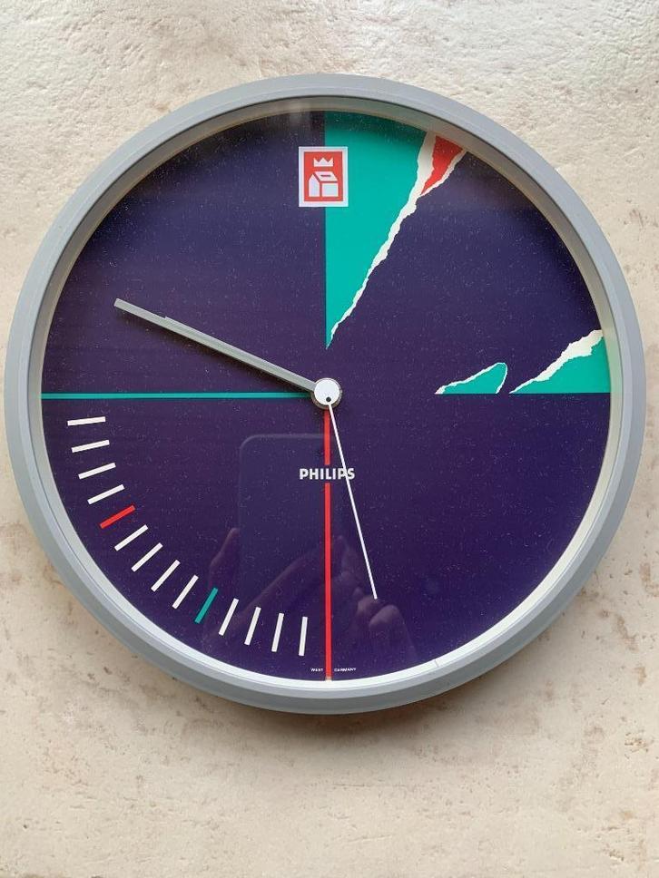 Vintage muurklok uit jaren '90 ASLK, Huis en Inrichting, Woonaccessoires | Klokken, Zo goed als nieuw, Wandklok, Analoog, Ophalen