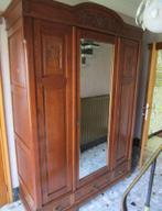 oude kleding kast met spiegel, Ophalen, Gebruikt, Met hangruimte, 200 cm of meer