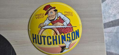 Plaque émaillée Hutchinson 39 cm bombée, Verzamelen, Merken en Reclamevoorwerpen, Ophalen of Verzenden