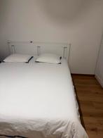 Bedframe met opbergruimte + boxspring + IKEA-matras, Huis en Inrichting, Slaapkamer | Bedden, Ophalen, Wit, Tweepersoons, Zo goed als nieuw