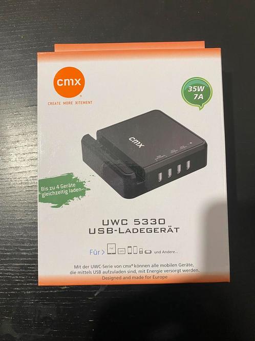 Chargeur USB multiple cmx UWC 5330 – 4 ports, 35W (neuf), Computers en Software, Pc- en Netwerkkabels, Nieuw, Ophalen of Verzenden