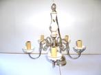 Decoratieve kroonluchter met de hand beschilderd emaille ond, Ophalen, Gebruikt, 200 cm of meer, Vintage
