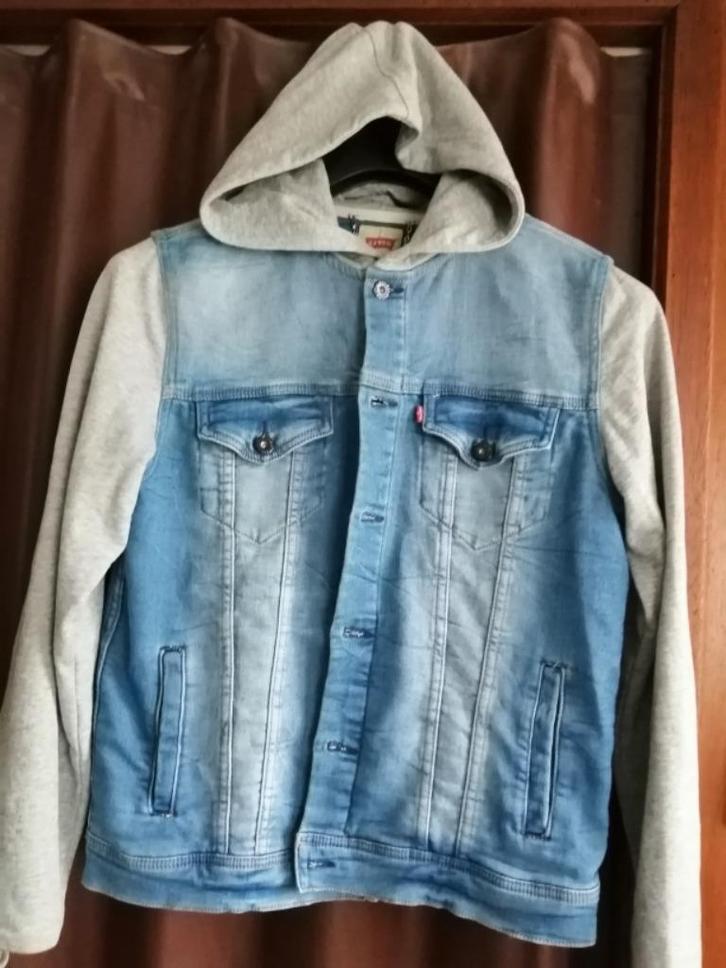 Veste à capuche Levis dos et devant jeans bleu TS 16 ans, Kleding | Heren, Truien en Vesten, Zo goed als nieuw, Maat 46 (S) of kleiner