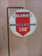 metalen reclamebord Biscuits OLIBET ca 1960, Ophalen of Verzenden, Gebruikt, Reclamebord