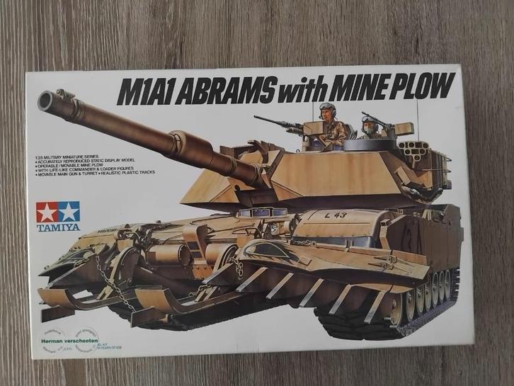 M1A1 Abrahams, Hobby en Vrije tijd, Modelbouw | Auto's en Voertuigen, Tank, Groter dan 1:32, Tamiya, Ophalen of Verzenden