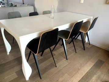 eettafel, Huis en Inrichting, Tafels | Eettafels, Ophalen, 50 tot 100 cm, Zo goed als nieuw, Vijf personen of meer