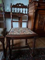 4 antieke stoelen, Huis en Inrichting, Stoelen, Bruin, Zo goed als nieuw, Vier, Hout