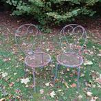 vintage terrasstoelen, Tuin en Terras, Ophalen, Gebruikt, Metaal