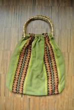 Super leuke vintage shoppingbag, Handtassen en Accessoires, Tassen | Damestassen, Ophalen of Verzenden, Zo goed als nieuw, Groen