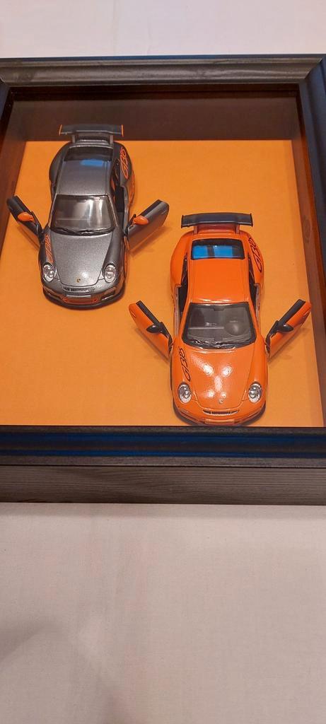 NIEUW!! HANDGEMAAKT INGELIJST PORSCHE OBJECT., Hobby & Loisirs créatifs, Voitures miniatures | 1:43, Neuf, Enlèvement