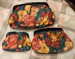 3x retro toilettassen 30/23/16 cm., Handtassen en Accessoires, Toilettassen, Ophalen, Nieuw, Oranje, Dame