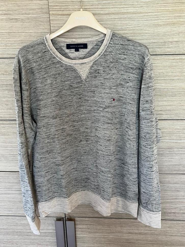 Mooie trui Tommy Hilfiger heren ~ large, Kleding | Heren, Truien en Vesten, Zo goed als nieuw, Maat 52/54 (L), Beige, Ophalen