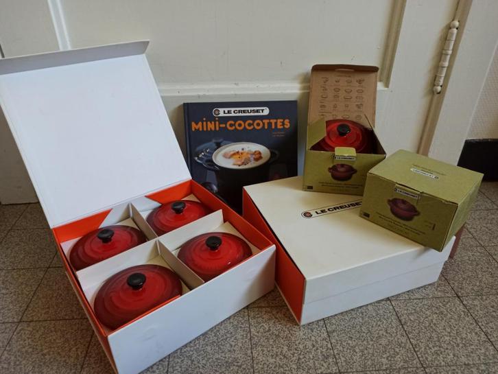 Mini-cocottes LE CREUSET, Huis en Inrichting, Keuken | Potten en Pannen, Zo goed als nieuw, Kookpan of Snelkookpan, Overige materialen