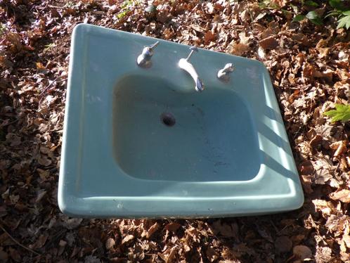 vintage wasbak, Huis en Inrichting, Badkamer | Badkamermeubels, Gebruikt, Wasbak of Wastafel, 50 tot 100 cm, 50 tot 75 cm, Ophalen