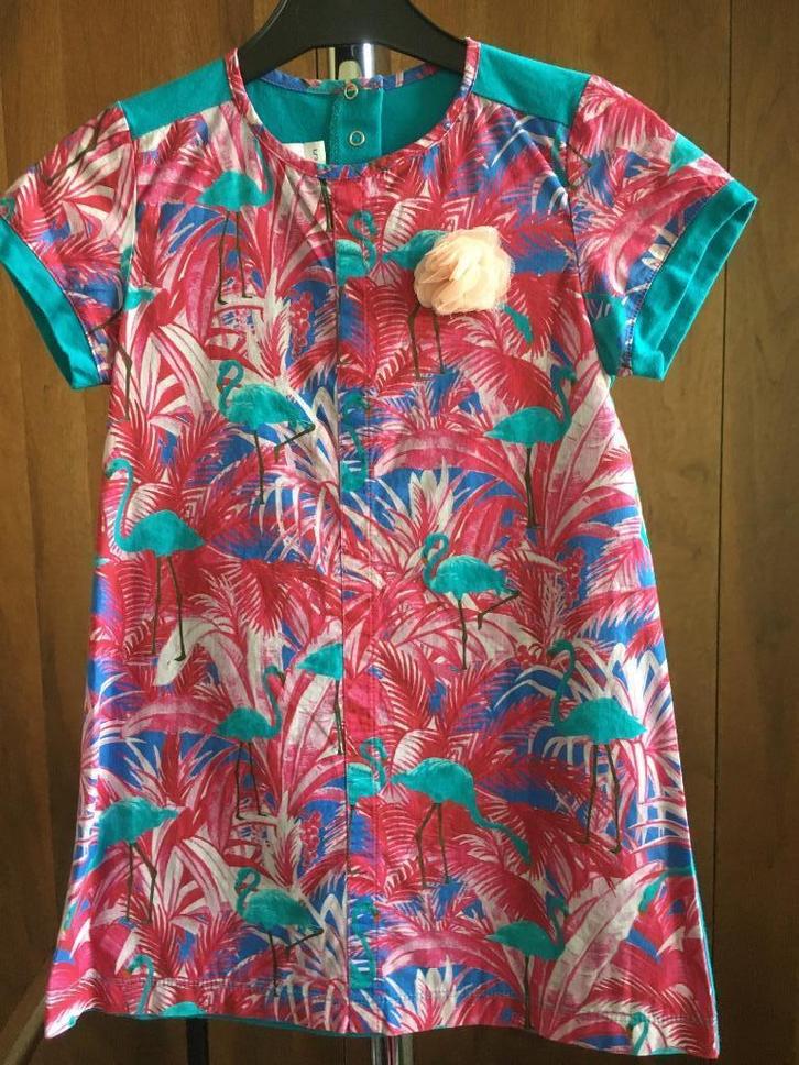 Flamingokleedje van Filou & Friends in maat 110/5jaar, Kinderen en Baby's, Kinderkleding | Maat 110, Gebruikt, Meisje, Jurk of Rok