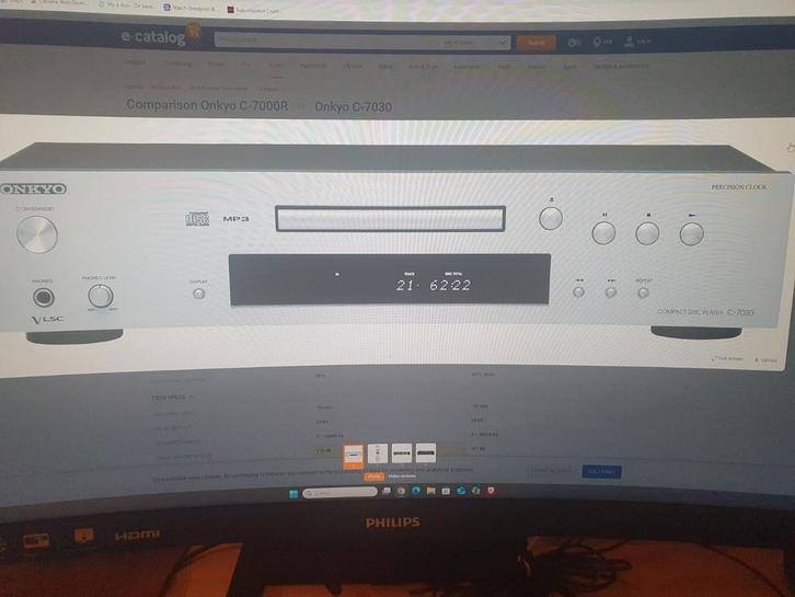 Onkyo C-7030 cd speler in topstaat, zilver., TV, Hi-fi & Vidéo, Lecteurs CD, Comme neuf, Autres marques, Enlèvement ou Envoi