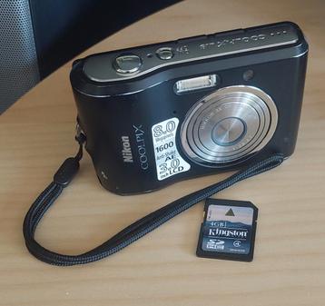 Appareil photo compact NIKON Coolpix L18 avec carte SD de 4, Enlèvement ou Envoi, Moins de 4 fois, Compact, Utilisé