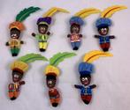 Sinterklaas Zwarte Piet stof poppen met magneetjes 7 stuks, Diversen, Verzenden, Zo goed als nieuw