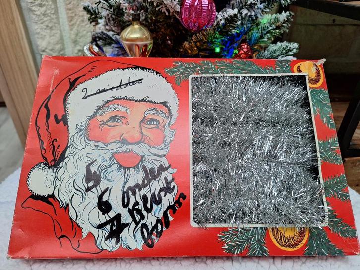 Retro Kerst slinger garland van tinsel in zilver 1950-1960, Diversen, Kerst, Ophalen