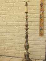 Antieke vloerlamp zwaar metaal niet-magnetisch (tin?), Antiek en Kunst, Ophalen