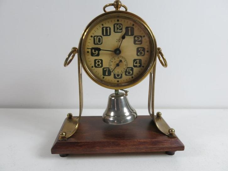 Art Nouveau wekker klok alarmklok 1910, Antiek en Kunst, Antiek | Klokken, Ophalen of Verzenden